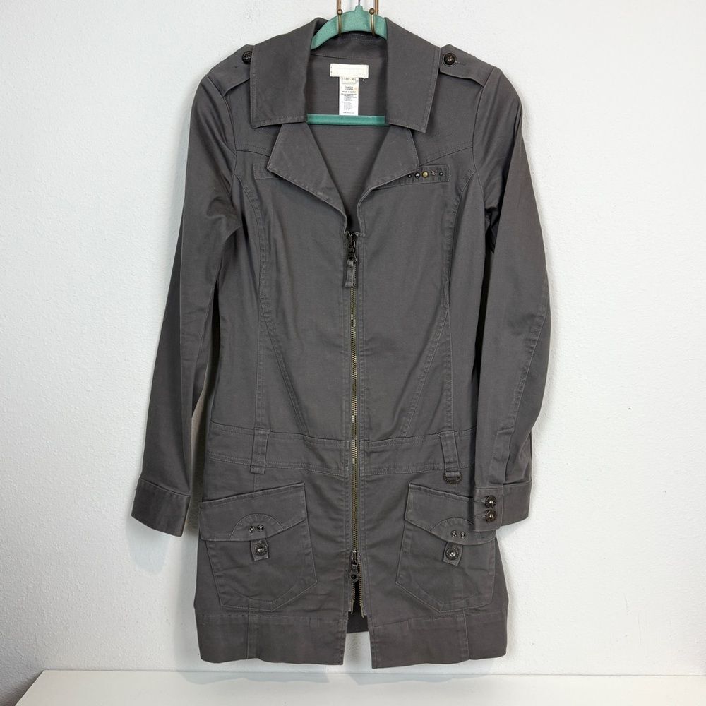 Diesel Grey Military Cargo Mini Dress Grey Y2K M